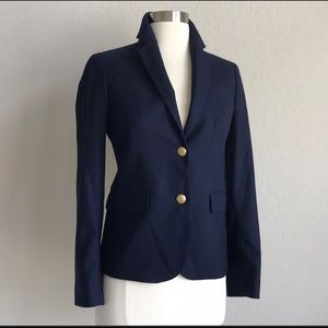 J. Crew navy wool blazer with golden button
